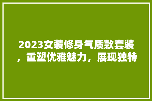 2023女装修身气质款套装，重塑优雅魅力，展现独特风采