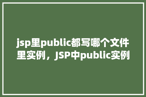 jsp里public都写哪个文件里实例，JSP中public实例应写入哪个文件