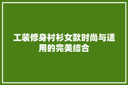 工装修身衬衫女款时尚与适用的完美结合
