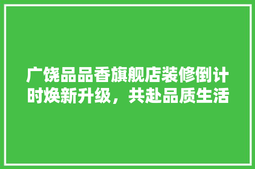 广饶品品香旗舰店装修倒计时焕新升级，共赴品质生活新篇章