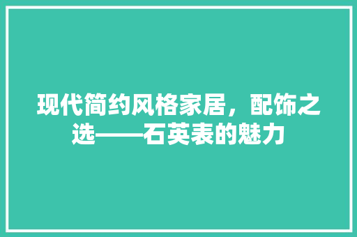 现代简约风格家居，配饰之选——石英表的魅力