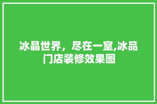 冰晶世界，尽在一室,冰品门店装修效果图