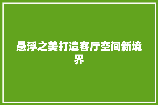 悬浮之美打造客厅空间新境界