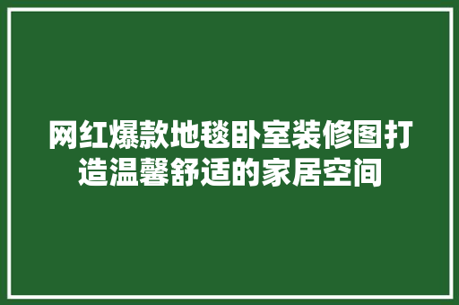 网红爆款地毯卧室装修图打造温馨舒适的家居空间