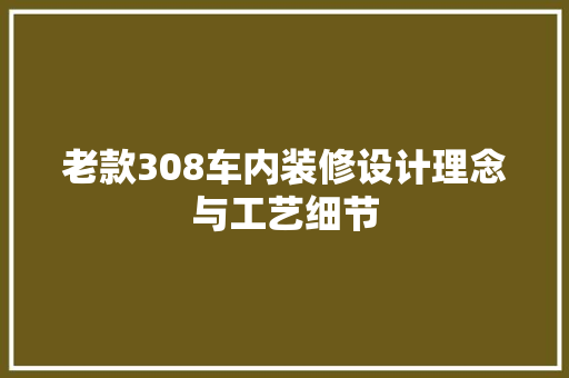 老款308车内装修设计理念与工艺细节