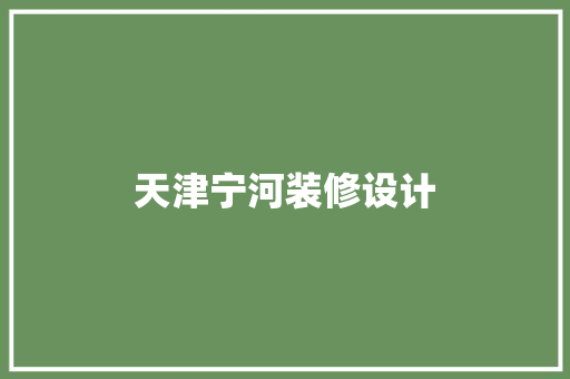 天津宁河装修设计