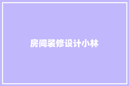 房间装修设计小林