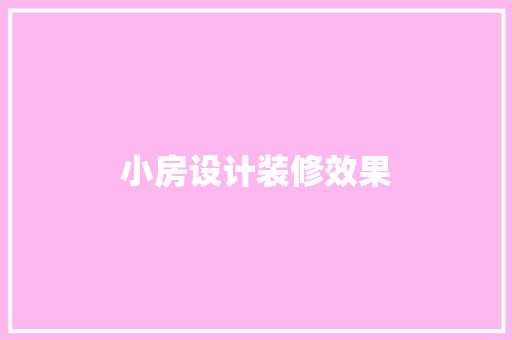 小房设计装修效果