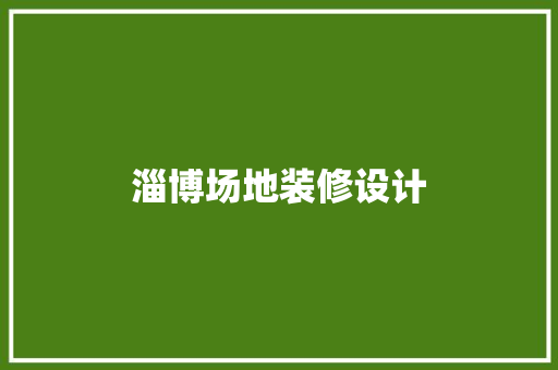 淄博场地装修设计