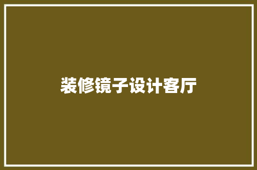 装修镜子设计客厅