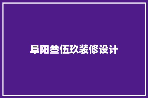 阜阳叁伍玖装修设计
