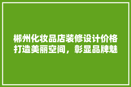 郴州化妆品店装修设计价格打造美丽空间，彰显品牌魅力